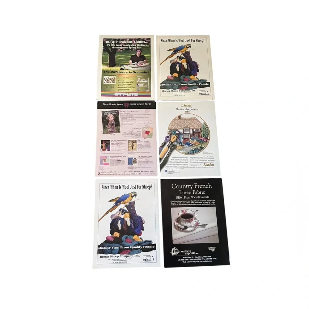 Piecework Magazine Complete Year 2000 Lot of 6 Vintage Knitting Needlework Art